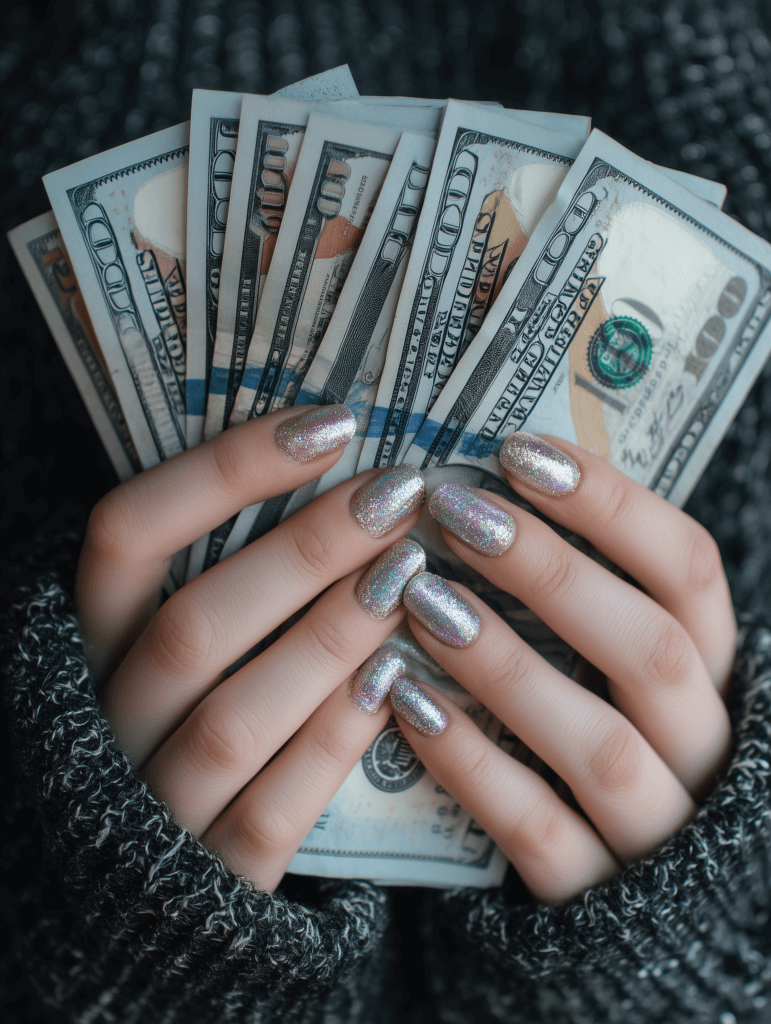 selling-tradeline-accounts-how-to-sell-tradelines_this-image-shows-a-girl-holding-tradeline-profits