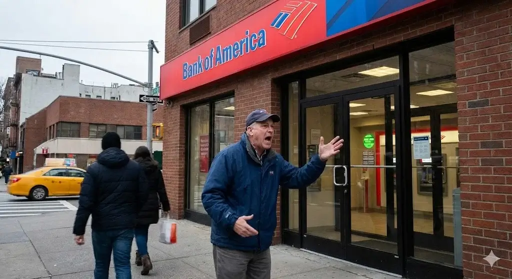 how-to-make-money-with-credit-cards-sell-tradelines_this-image-shows-a-man-who-is-angry-outside-of-bank-of-america