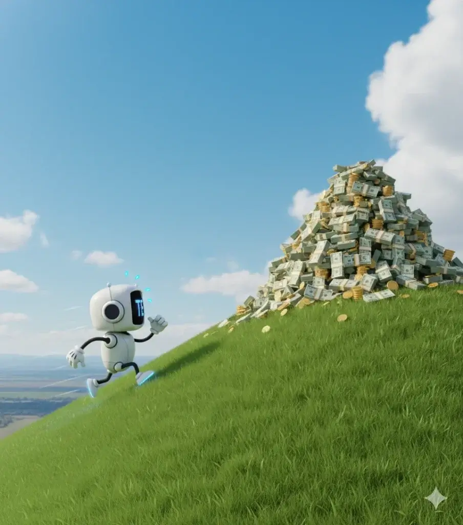 selling-tradelines-sell-tradelines-selling-tradeline_this-image-shows-the-Tradeline-Express-mascot-running-to-the-money