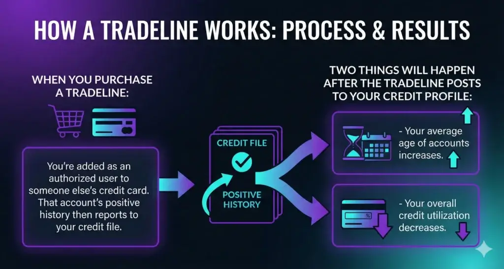 tradeline-services-tradeline-market-best-tradeline-websites-buy-authorized-user-tradelines_this-image-shows-the-process-of-what-happends-when-you-add-a-tradeline